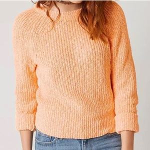 NWT FREE PEOPLE | Heathered Peach Coral Sweater Size Small A32
